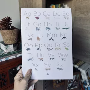 Imagem de capa para o Ebook Alfabeto - Pôster com animais