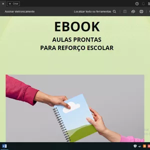 Imagem de capa para o Ebook AULAS PRONTAS PARA REFORÇO ESCOLAR