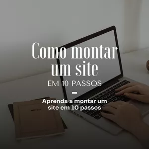 Imagem de capa para o Curso online Aula - 10 passos para montar um site 