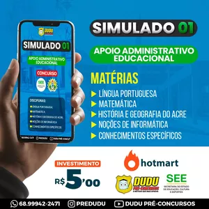 Imagem de capa para o Ebook SIMULADO 01 - APOIO ADMINISTRATIVO EDUCACIONAL