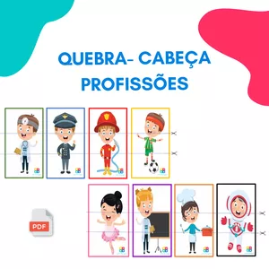 Imagem de capa para o Ebook QUEBRA-CABEÇA PROFISSÕES
