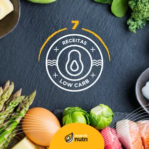 Imagem de capa para o Ebook 7 Receitas Low Carb