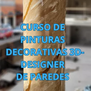 Imagem do curso CURSO DE PINTURAS DECORATIVAS 3D - DESIGNER DE PAREDES