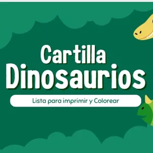 Imagen de portada para Ebook Cartilla de Dinosaurios para colorear 