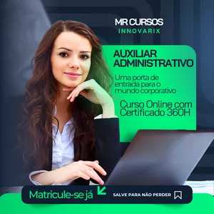 Imagem de capa para o Curso online AUXILIAR ADMINISTRATIVO 