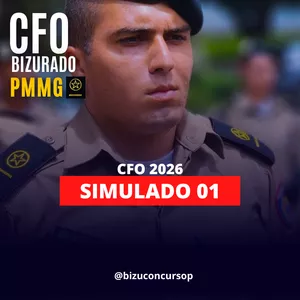Imagem de capa para o Ebook SIMULADO 01 PÓS-EDITAL CFO PMMG 2026