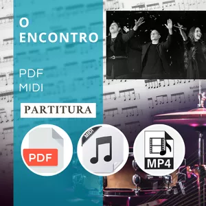 Imagem de capa para o Ebook Partitura de Bateria - Música: O Encontro