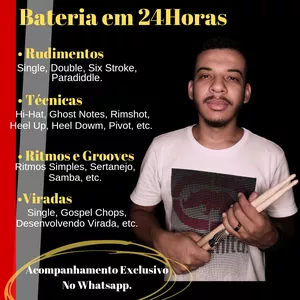 Imagem do curso BATERIA NA PRÁTICA Vol 1