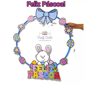 Imagem de capa para o Ebook MOLDURA PARA BAMBOLÊ FELIZ PÁSCOA