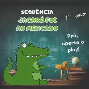 Imagem de capa para o Ebook Sequência Didática: Consciência Fonológica com a Parlenda "Jacaré foi ao mercado"