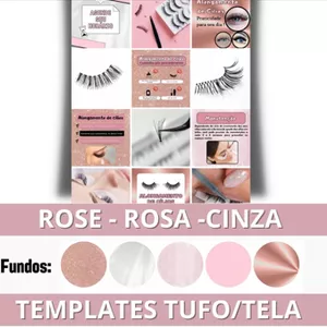 Imagem de capa para o Ebook Artes e Templates  para Tufo/Tela- Rose/Rosa