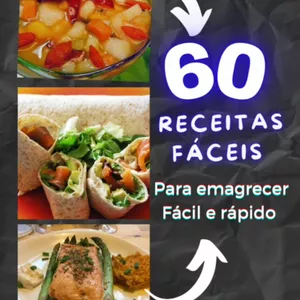 Imagem de capa para o Ebook 60 receitas saudáveis 