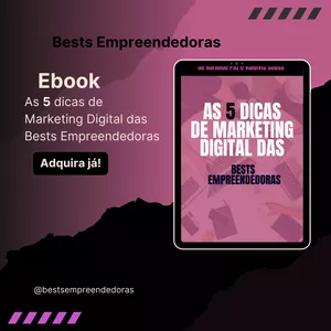 Imagem de capa para o Ebook As 5 Dicas de marketing digital das Bests Empreendedoras 