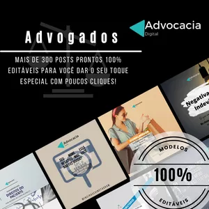 Imagem do curso 300 Posts prontos e 100% editáveis para Advogados