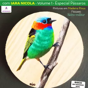Imagem de capa para o Ebook Apostila Digital – Pintura in Casa com Iara Nicola – Pássaro Saíra-militar