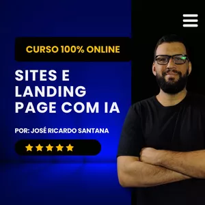 Imagem de capa para o Curso online Como Criar Sites e Landing Pages Com Inteligência Artificial