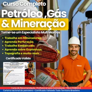 Imagem do curso Curso Completo de Petróleo, Gás e Mineração | Vídeo Aula + Apostilas |