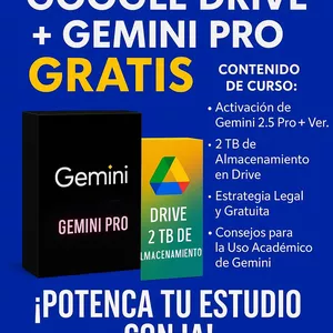 Imagen de portada para Curso online Crear cuentas premium de Gemini +2 Tb de drive
