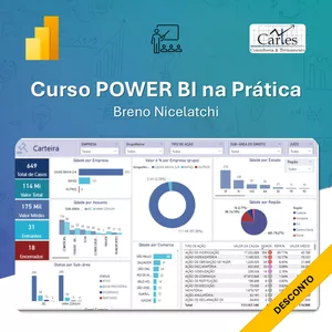 Imagem do curso Aprenda Power BI na Prática! Gravação de curso que ministrei ao vivo, com dúvidas reais dos alunos.