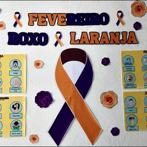PAINEL FEVEREIRO ROXO E LARANJA - Coruja Do ABC | Hotmart