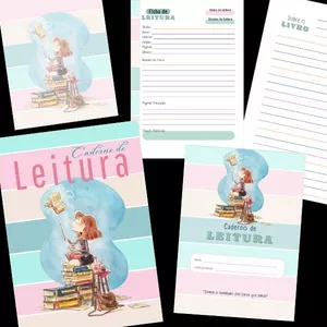 Imagem de capa para o Ebook Caderno de Leitura A5 15x21cm modelo 2 - p21