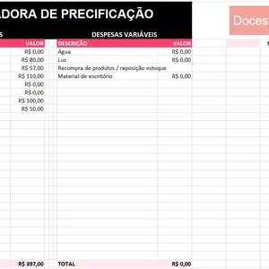 Imagem de capa para o Curso online Planilha de precificação