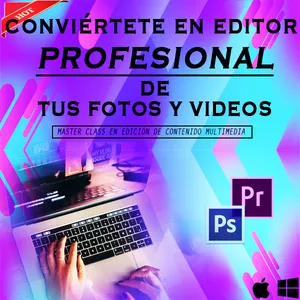 Imagem principal do produto Conviértete en editor profesional de tus fotos y videos (Premiere Pro/Photoshop) 2020.