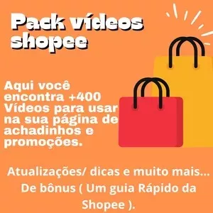 Imagem de capa para o Ebook Pack Vídeos Shopee