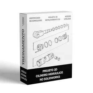 Imagem de capa para o Curso online PROJETO 3D CILINDRO HIDRÁULICO - PASSO A PASSO