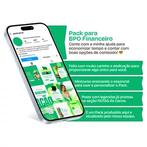 Imagem de Pack Canva - BPO Financeiro | Posts com conteúdos nichados e editáveis para perfil do Instagram e Redes Sociais criado por Gabriel | Packs, Conteúdo e Design na hotmart