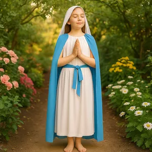 Imagem de capa para o Ebook MOLDE FANTASIA VIRGEM MARIA - GRADE 1 A 14 ANOS