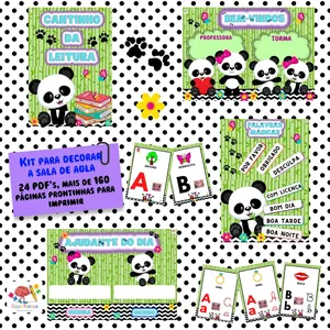 Imagem de capa para o Ebook Kit sala Tema Panda