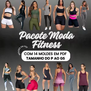 Imagem de capa para o Ebook Pacote Moda Fitness - Molde em PDF