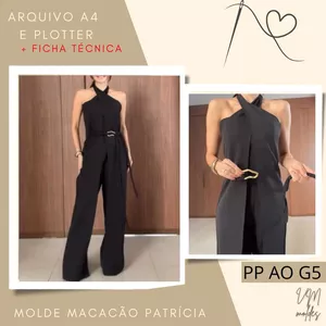 Imagem de capa para o Ebook MOLDE MACACÃO PATRÍCIA 