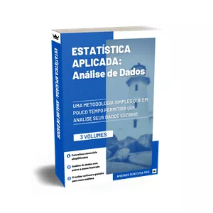 Imagem de capa para o Curso online Estatística Aplicada: Análise de Dados (3 Volumes) por Aprender Estatística Fácil