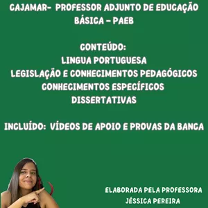 Curso CONCURSO CAJAMAR: APOSTILA ADJUNTO DE EDUCAÇÃO BÁSICA – PAEB