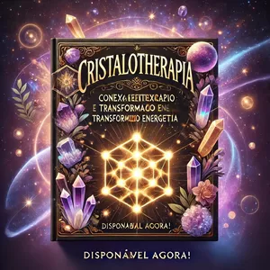 Imagem de capa para o Ebook Cristaloterapia: Conexão, Reestruturação e Transformação Energética.