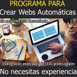 Imagen de portada para Curso online Programa para crear webs automáticas