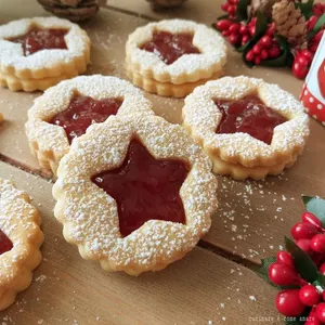 Image de couverture pour le Ebook Sablés de Linz : L’art délicat de la pâtisserie maison