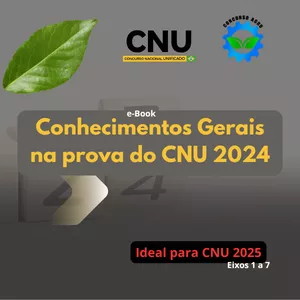 Imagem de capa para o Curso online e-Book – Conhecimentos Gerais na prova do CNU em 2024