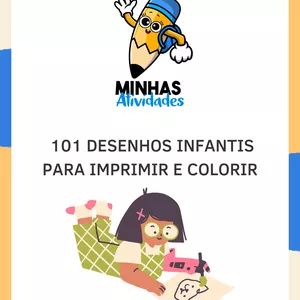 Imagem de capa para o Ebook 101 Desenhos Infantis para Imprimir e Colorir