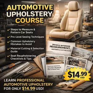 Cover image for Ebook Automotive Upholstery Course