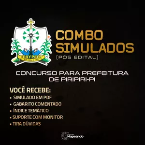 Imagem de capa para o Curso online COMBO DE SIMULADOS - GCM PIRIPIRI (PÓS EDITAL)