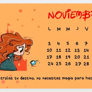 Imagen de portada para Ebook Calendario PRINCESAS imprimible en PDF
