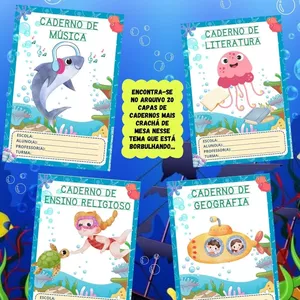 Imagem de capa para o Ebook Capas de Caderno Fundo do Mar