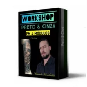 Workshop Tattoo Preto e Cinza em 4 MÓDULOS>