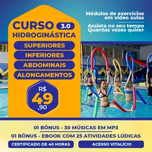 Imagem de capa para o Curso online HIDROGINÁSTICA 3.0