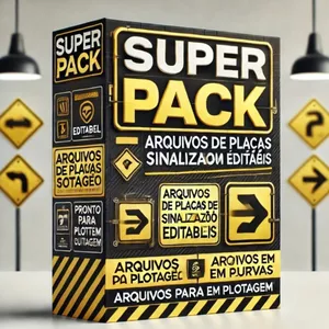 Imagem de capa para o Curso online Super Pack +500 Arquivos de Placas de Sinalização Editáveis CDR PDF 🚧📄