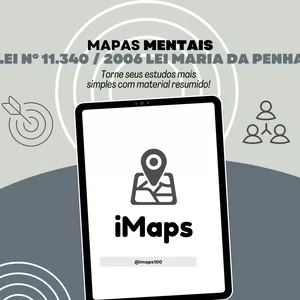 Imagem de capa para o Ebook Mapas mentais Lei nº 11.340 / 2006 Lei Maria da Penha 👩