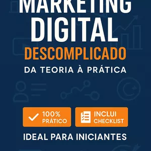 Imagem de capa para o Ebook Marketing Digital Descomplicado: Da Teoria à Prática